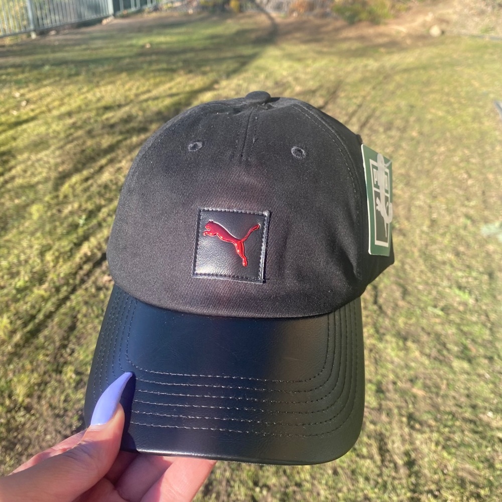 PUMA black hat with red emblem , NWT - Picture 3 of 12